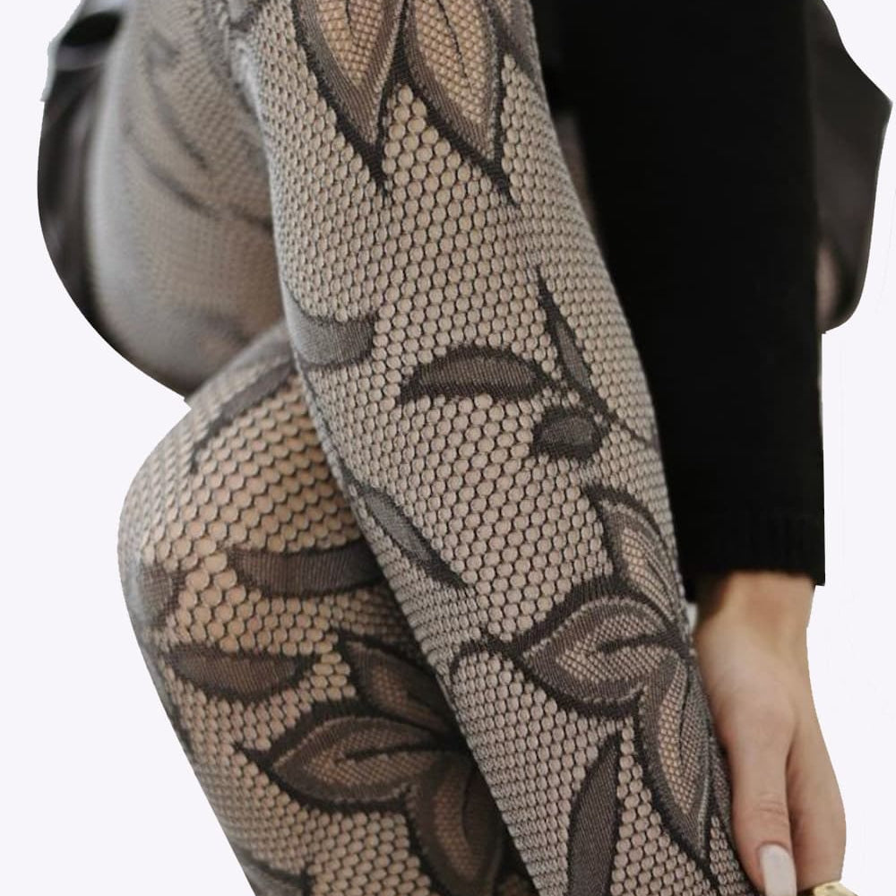 Ivet - Netpanty met Bloemen - XS/S - M/L