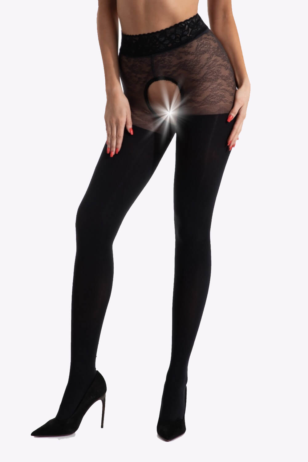 Blackdiamond Kruisloze Panty - 60/30 Denier - S/M - L/XL - XXL