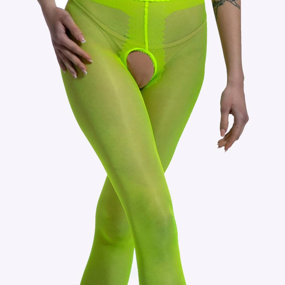 Lace Open Kruis Panty - 30 Denier - S/M - L/XL - XXL