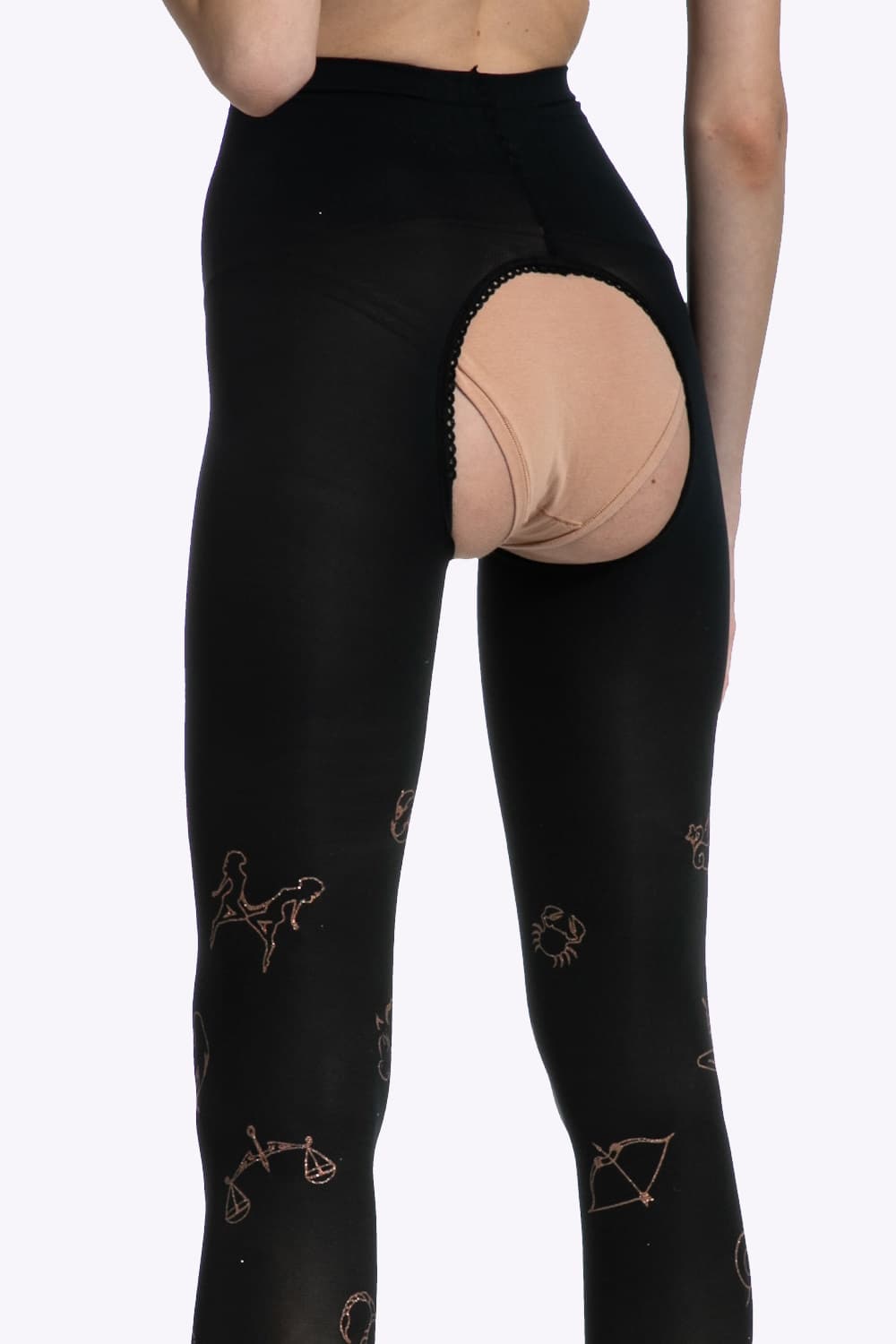 Opake Kruisloze panty 60 denier met sterrenbeelden