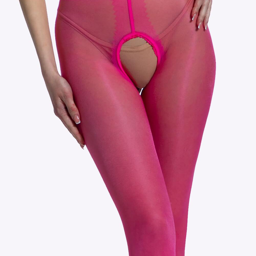 Gloss Open Kruis Panty - 20 Denier - S/M - L/XL - XXL