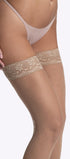 Beige netkousen hold-up