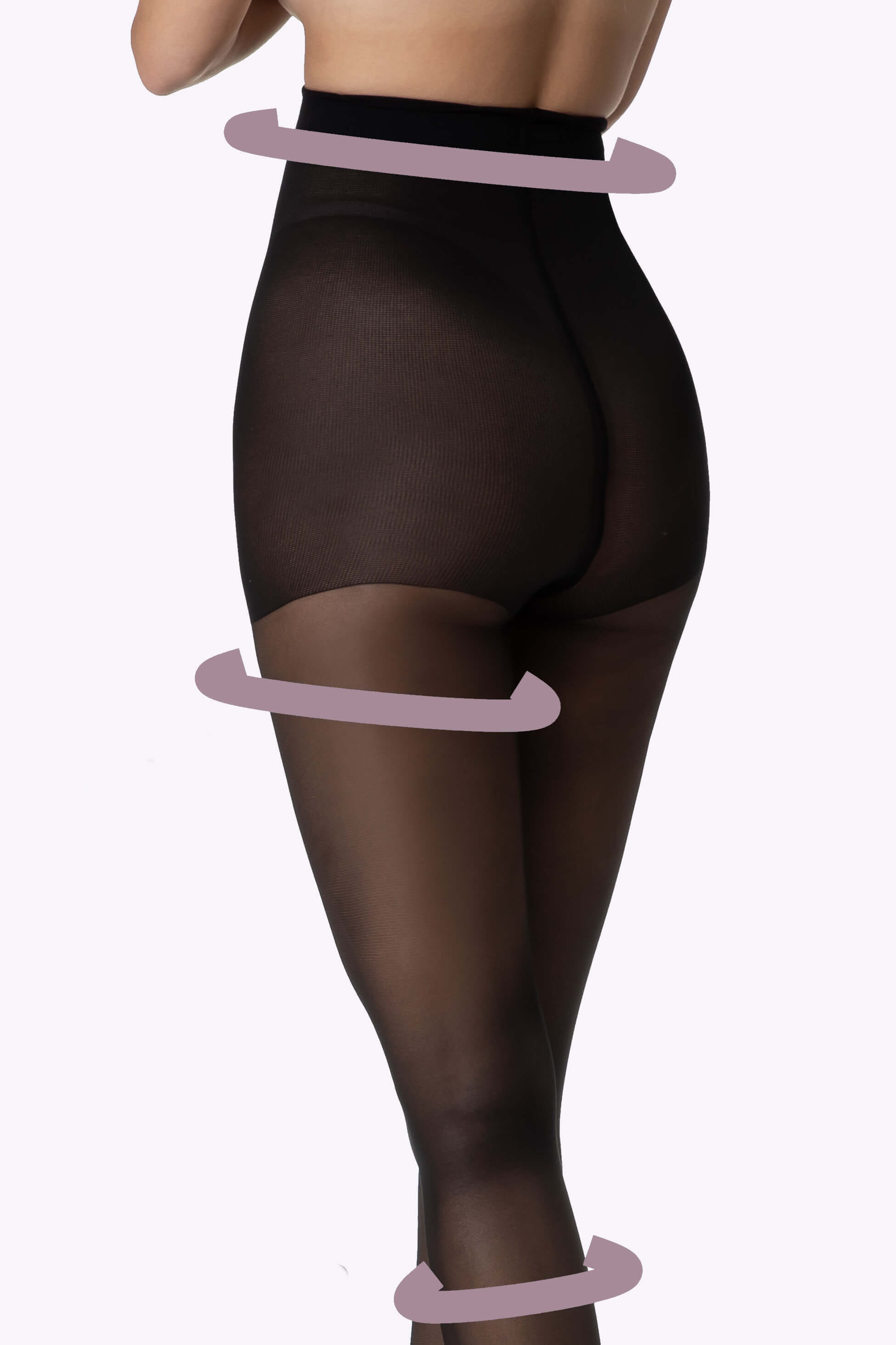 Zwarte compressie panty – Fly Tights