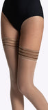 Zachte beige stay-ups van 15 denier die subtiel je huid omarmen en elegant op hun plek blijven zitten.