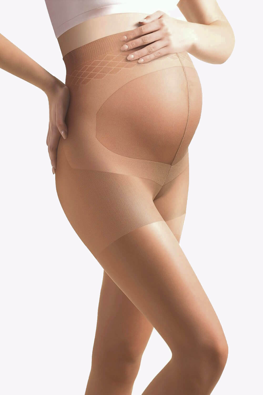 zwangere buik in panty met neutro kleur