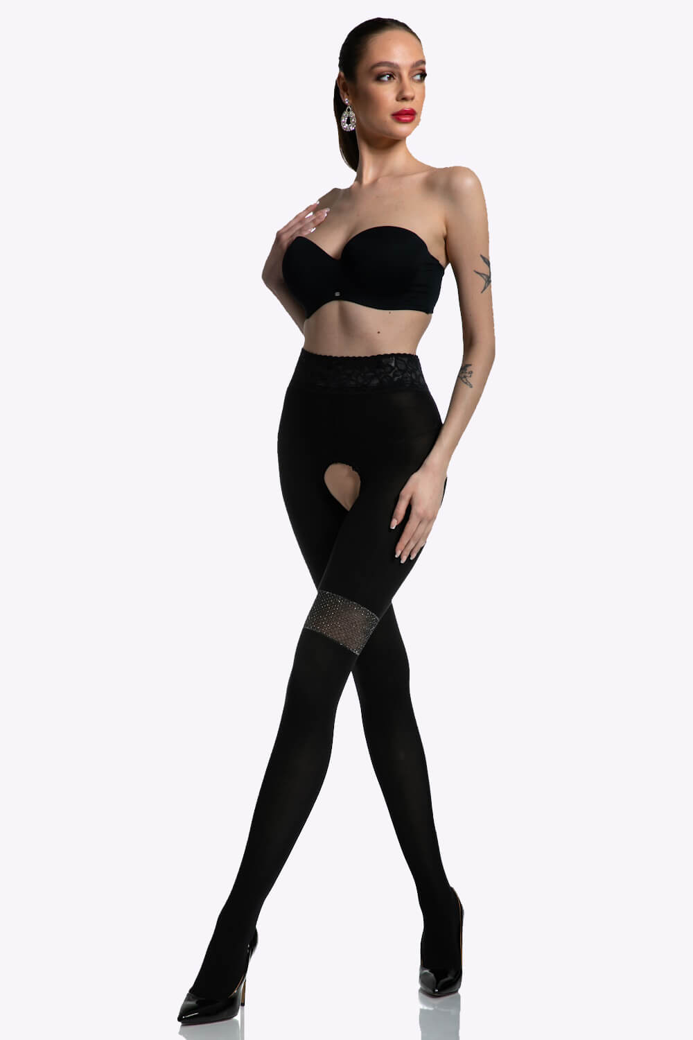 Glamor - 80 Denier - Crotchless Panty