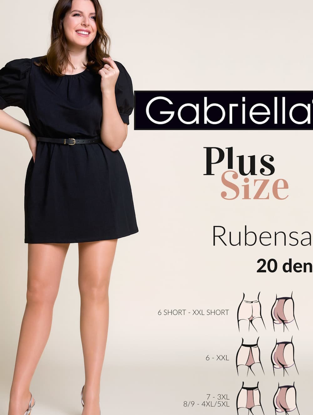 Rubensa Plus Size Panty - 20 Denier - XXL t/m 5XL