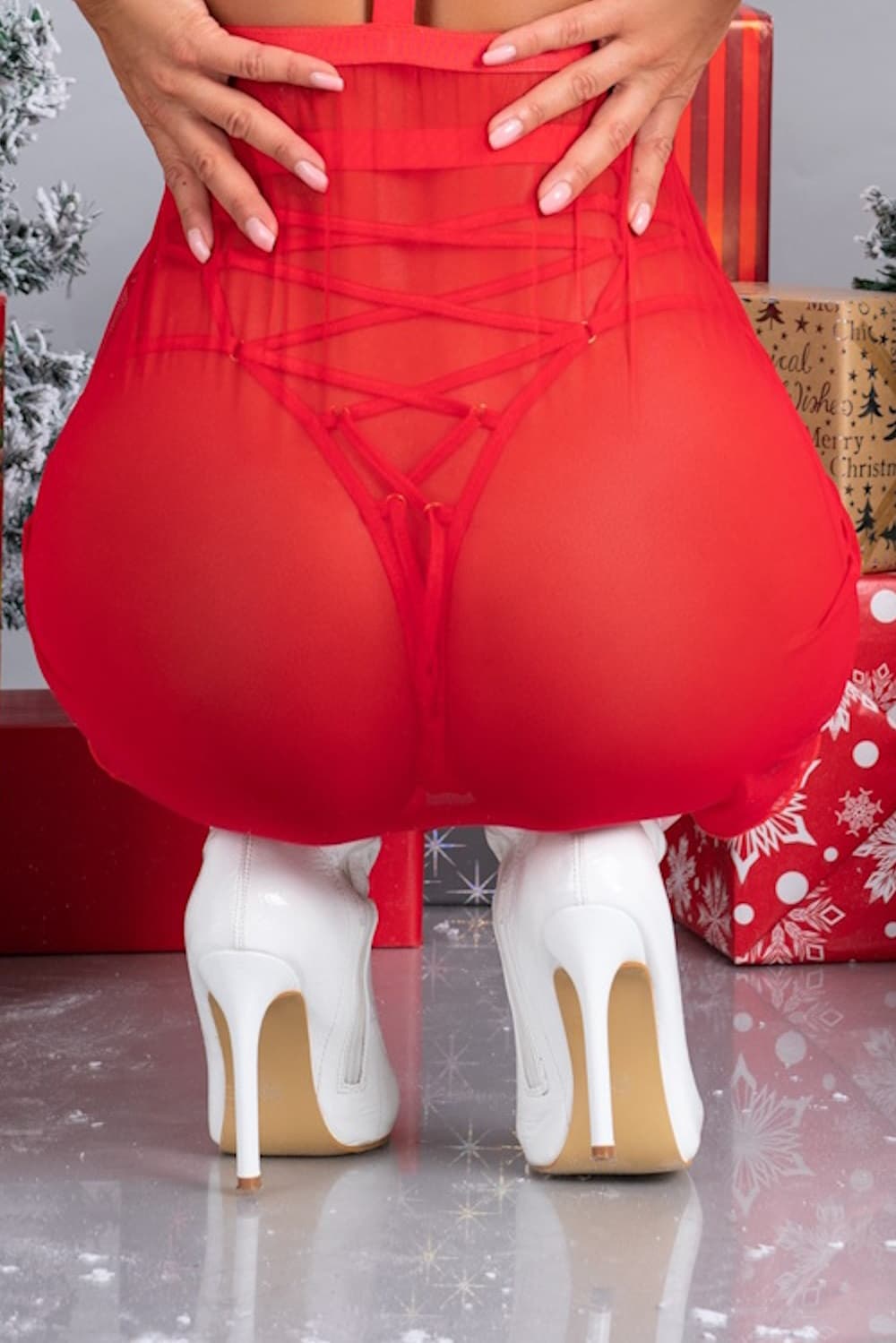 Santas Candy - Kerst Lingerie Jurkje - S/M - L/XL