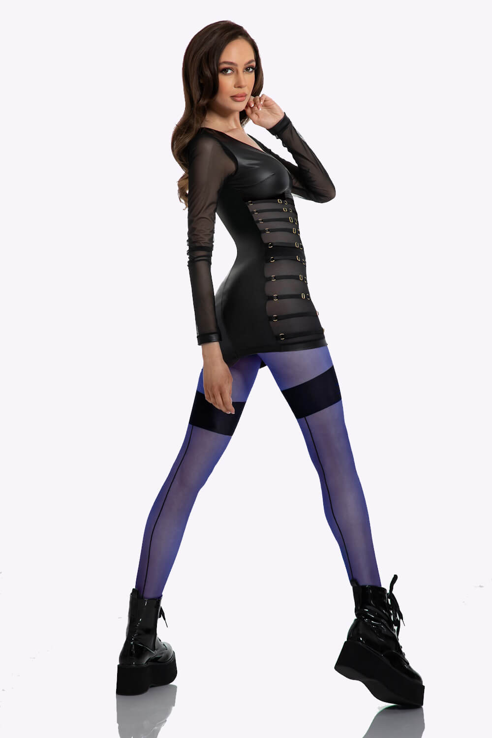 Diva - 30 Denier - Crotchless Seam Pantyhose